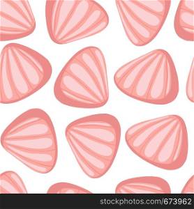 Pink seashells vector seamless pattern. Underwater backdrop. Abstract shell marine wallpaper.. Pink seashells vector seamless pattern. Underwater backdrop.