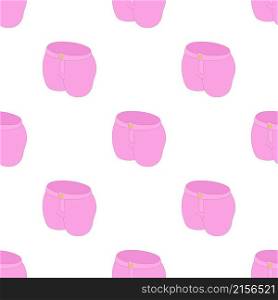 Pink shorts pant pattern seamless background texture repeat wallpaper geometric vector. Pink shorts pant pattern seamless vector