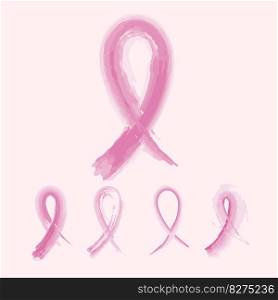pink sign ribbon cancer symbol. Vector illustration. pink sign ribbon cancer symbol
