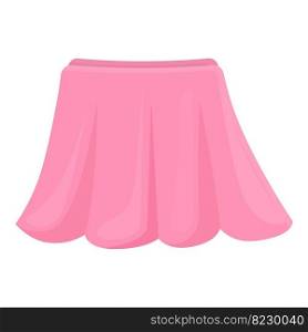 Pink skirt icon cartoon vector. Mini woman. Party shopping. Pink skirt icon cartoon vector. Mini woman