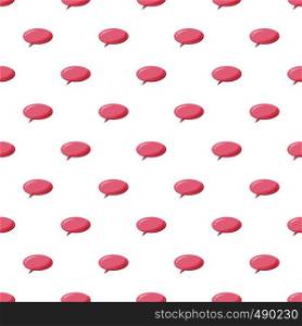 Pink speech bubble oval shape pattern seamless repeat in cartoon style vector illustration. Pink speech bubble oval shape pattern
