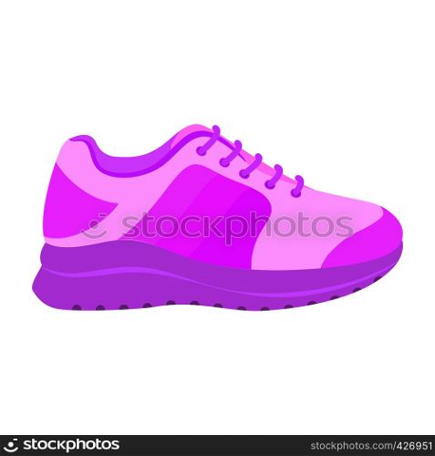 Pink sport shoe icon. Flat illustration of pink sport shoe vector icon for web design. Pink sport shoe icon, flat style