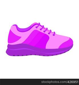 Pink sport shoe icon. Flat illustration of pink sport shoe vector icon for web design. Pink sport shoe icon, flat style