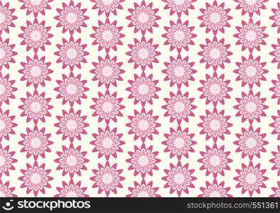 Pink sweet blossom pattern on pastel background. Abstract bloom pattern style for cute or modern design