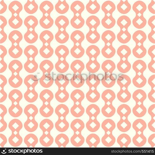 Pink sweet dumbbell pattern on pastel background. Vintage and cute seamless pattern style for modern or abstract design
