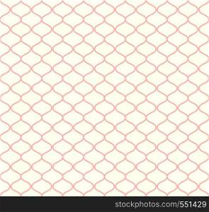 Pink Sweet mesh seamless pattern on pastel background. Vintage net pattern for retro and graphic design.