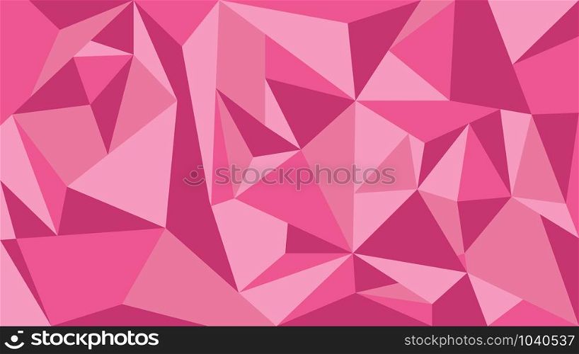 Pink tone polygon abstract background - vector illustration.