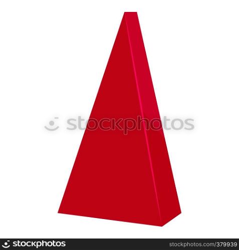 Pink triangle icon. Cartoon illustration of pink triangle vector icon for web. Pink triangle icon, cartoon style