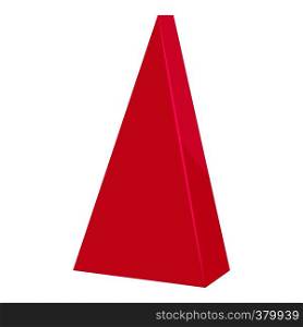 Pink triangle icon. Cartoon illustration of pink triangle vector icon for web. Pink triangle icon, cartoon style