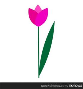 Pink tulip icon. Floral background. Holiday gift element. Cartoon style. Hand drawn art. Vector illustration. Stock image. EPS 10.. Pink tulip icon. Floral background. Holiday gift element. Cartoon style. Hand drawn art. Vector illustration. Stock image.