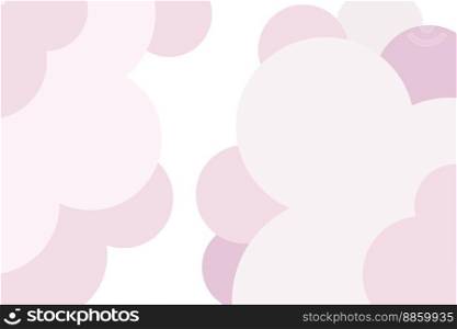 Pink vector minimal clouds. Pastel colors circles valentine background. Pink vector minimal clouds. Pastel colors circles valentine background.