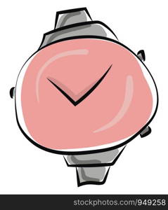Pink watch vector illustration
