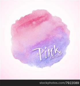Pink watercolor design element
