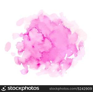 Pink watercolor vector texture isolated on a white background