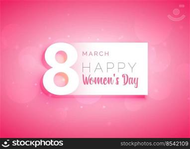 pink woman’s day greeting card design