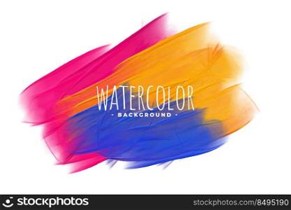 pink yellow and blue watercolor texture background