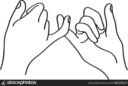 Pinky promise Royalty Free Vector Image