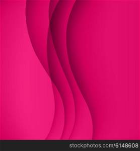 Pinl vector Template Abstract background with curves lines and shadow. For flyer, brochure, booklet and websites design