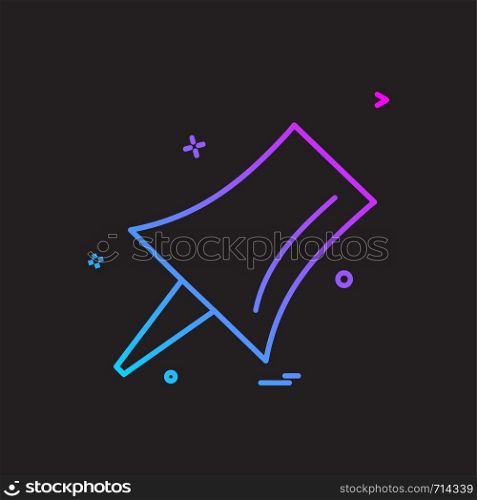 Pinned icon design vector