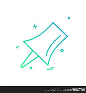 Pinned icon design vector