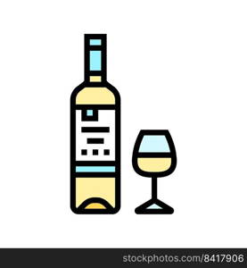 pinot grigio white wine color icon vector. pinot grigio white wine sign. isolated symbol illustration. pinot grigio white wine color icon vector illustration