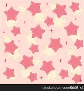 Pinr stars background vector illustration