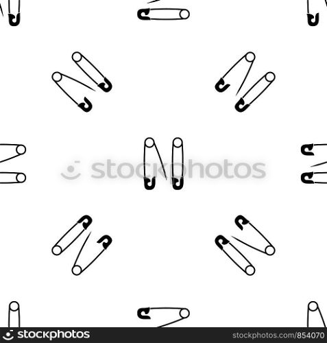 Pins pattern repeat seamless in black color for any design. Vector geometric illustration. Pins pattern seamless black