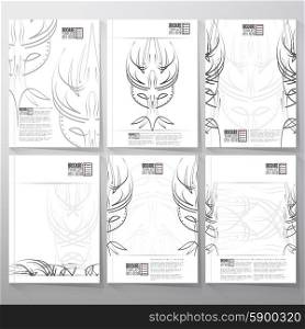 Pinstripe design backgrounds. Brochure, flyer or report for business, template vector.