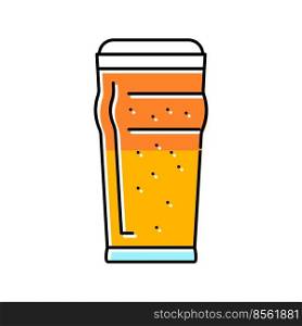 pint beer drink color icon vector. pint beer drink sign. isolated symbol illustration. pint beer drink color icon vector illustration
