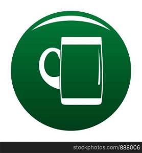 Pint of beer icon. Simple illustration of pint of beer vector icon for any design green. Pint of beer icon vector green