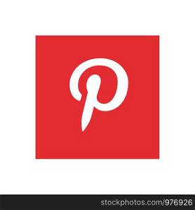 Pinterest icon design vector