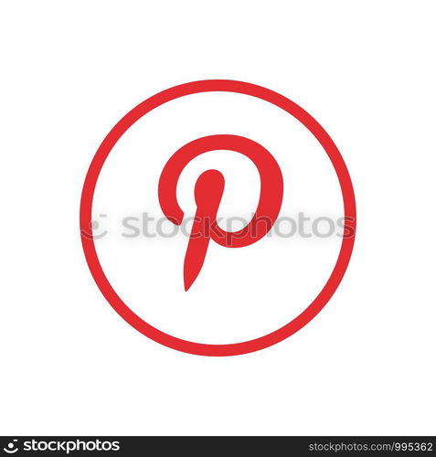 Pinterest icon design vector