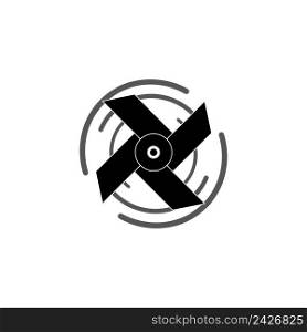 pinwheel icon logo design template