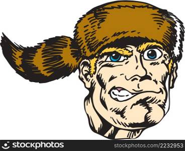 Pioneer Mascot Head Vector Illustration
