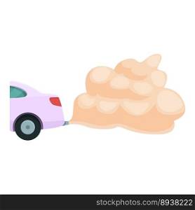 Pipe car smoke icon cartoon vector. Vehicle gas. Smog air. Pipe car smoke icon cartoon vector. Vehicle gas