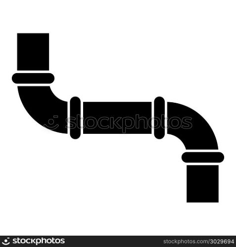 Pipe icon black color vector illustration flat style simple image