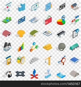 Pipe icons set. Isometric style of 36 pipe vector icons for web for any design. Pipe icons set, isometric style
