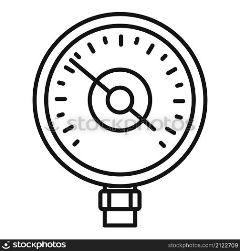 Pipe manometer icon outline vector. Gas meter. Air gauge. Pipe manometer icon outline vector. Gas meter