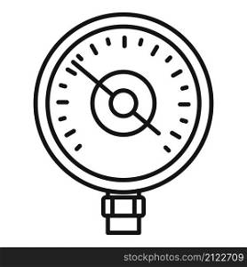 Pipe manometer icon outline vector. Gas meter. Air gauge. Pipe manometer icon outline vector. Gas meter