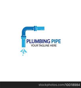 Pipe Plumbing logo vector Design Template,Plumbing logo vector design template. water pipe logo design.Leaking water logotype,Design Concept, Creative Symbol, Icon