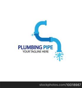 Pipe Plumbing logo vector Design Template,Plumbing logo vector design template. water pipe logo design.Leaking water logotype,Design Concept, Creative Symbol, Icon