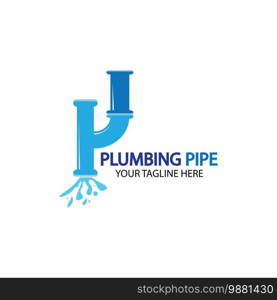 Pipe Plumbing logo vector Design Template,Plumbing logo vector design template. water pipe logo design.Leaking water logotype,Design Concept, Creative Symbol, Icon