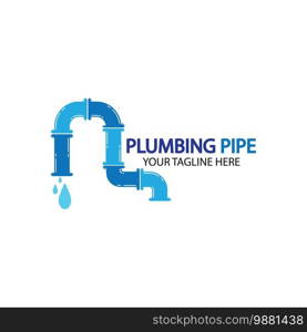 Pipe Plumbing logo vector Design Template,Plumbing logo vector design template. water pipe logo design.Leaking water logotype,Design Concept, Creative Symbol, Icon