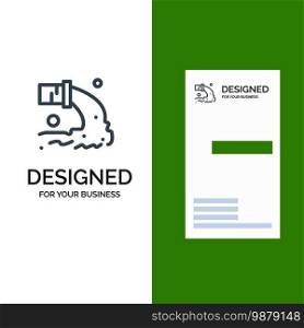 Pipe, Pollution, Radioactive, Sewage, Waste Grey Logo Design and Business Card Template