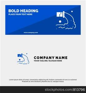 Pipe, Pollution, Radioactive, Sewage, Waste SOlid Icon Website Banner and Business Logo Template