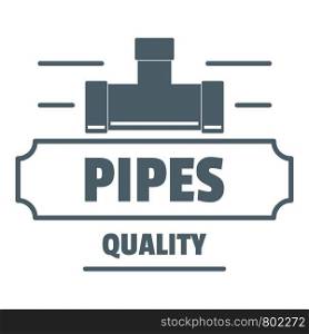 Pipe quality logo. Gray monochrome illustration of pipe quality vector logo for web. Pipe quality logo, gray monochrome style