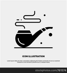 Pipe, Smoke, St. Patrick, Tube solid Glyph Icon vector