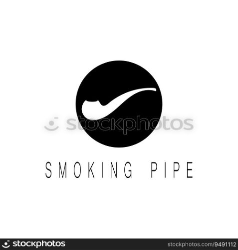 Pipe Smoking Logo icon vector illustration design.Tobacco, cigar, pipe icon vector image.