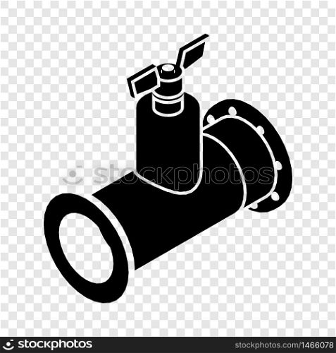 Pipe tap icon. Simple illustration of pipe vector icon for web. Pipe tap icon, simple black style