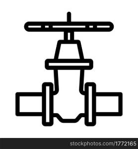 Pipe Valve Icon. Bold outline design with editable stroke width. Vector Illustration.